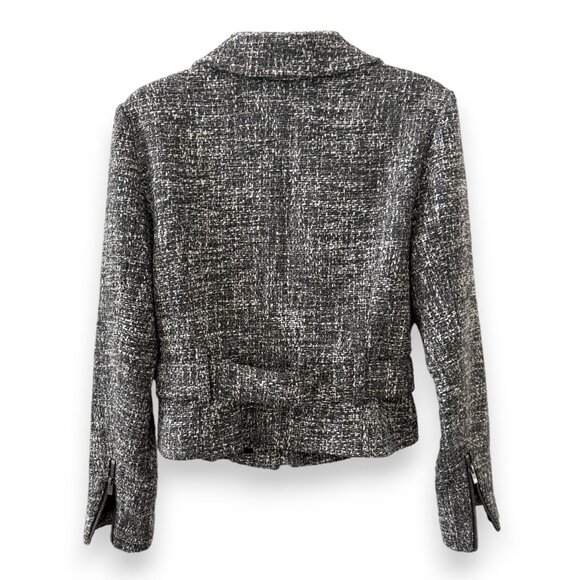Mac & Jac Tweed Belted Zip Jacket – Black&White M - Picture 2 of 5